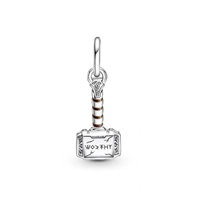 Abbildung von Pandora Marvel THE Avengers THOR&#039;S Hammer Dangle Charms Charm, Damen, Größe: One Size, Sterling silver