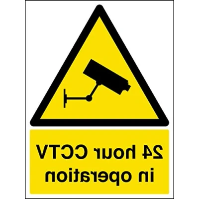 Abbildung von vsafety 6e050an w &quot;24 Stunde CCTV in Operation&quot; Warnung Sicherheit Zeichen, Fenster Aufkleber, Portrait, 150 mm x 200 mm, schwarz/gelb