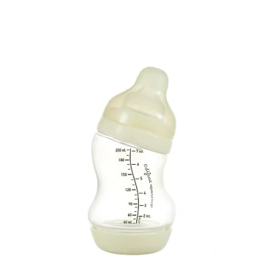 Abbildung von Difrax Babyflasche Anti Kolik Wide Trinkflasche Baby Neugeborene Gute Akzeptanz Weiß 200 ml BPA frei, Entwickelt in Zusammenarbeit mit medizinischen Experten