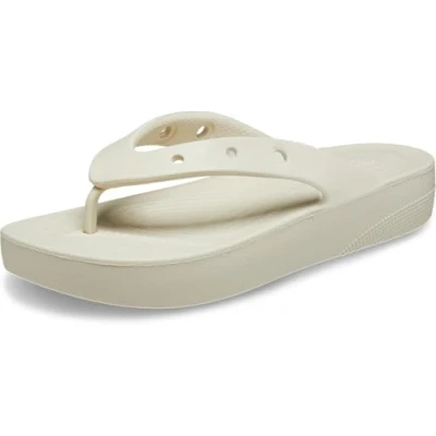 Abbildung von Crocs Damen Classic Platform Flip W , Bone, 38/39 EU