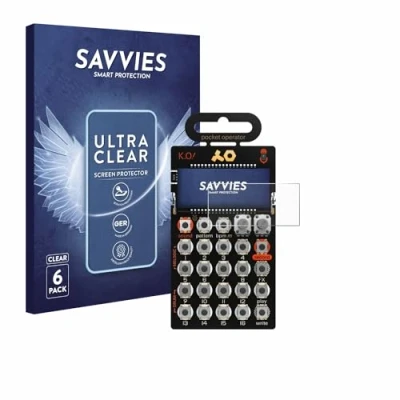 Abbildung von Savvies 6 Stück Schutzfolie für Teenage Engineering PO 33 K.O! Displayschutz Folie Ultra Transparent