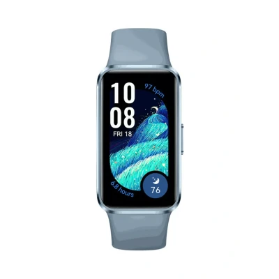 Abbildung von HUAWEI Band 10, Schlankes Gehäuse aus Aluminiumlegierung, Tragekomfortarmband, Professionelle Schlafanalyse, KI gestütztes Fitness Tracking, Schnelles Aufladen, Kompatibel mit Android &amp; iOS, Blau