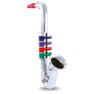 Abbildung von Bontempi 32 3931 Saxophon mit 4 farbigen Tasten/Noten, rot, 39 cm
