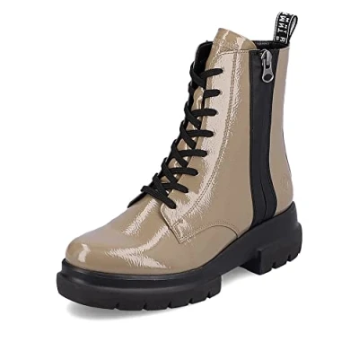 Abbildung von Remonte Plateaustiefelette, Damen, Größe: 38, Braun metallic Schuhe