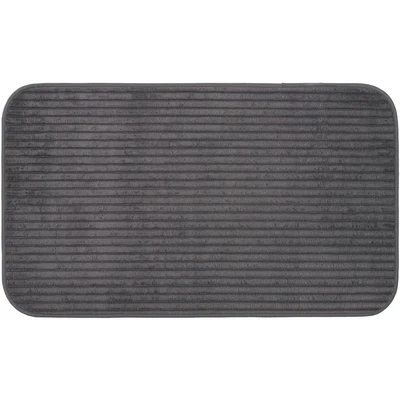 Abbildung von Gözze Badematte &quot;Berlin&quot;, Höhe 7 mm, rutschhemmend beschichtet, fußbodenheizungsgeeignet, Badteppich, Uni Farben, Cord Optik, waschbar