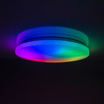 Abbildung von näve LED Deckenleuchte Sligo, CCT über Fernbedienung, Dimmfunktion, Farbwechsel, Infrarot inkl., RGB, fest integriert, Kaltweiß, Neutralweiß, Warmweiß, Kristalleffekt, dimmbar, Nachtlicht, CCT, Farbwechsler, Fernbedienung