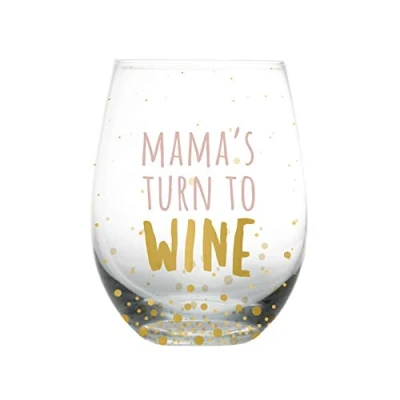 Abbildung von Pearhead Mamas Turn to WIne Stemless Glass, Mother&#039;s Day Gifts, Large, 15 oz