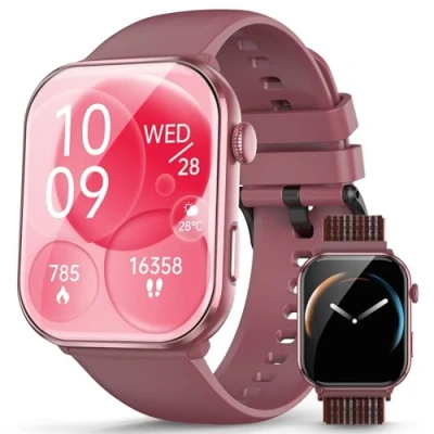 Abbildung von Blackview Smartwatch Damen Herren, AMOLED Bildschirm immer an, Fitnessuhr mit Telefonfunktion, Anrufe tätigen/empfangen, Sportuhr 100+Sportmodi, Puls Schlaf Monitor, Schrittzähler, Uhr für Android iOS