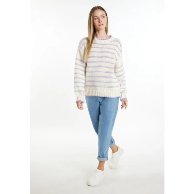 Abbildung von Dreimaster Grassland Strickpullover, Damen, Größe: XS/S, Wollweiss flieder