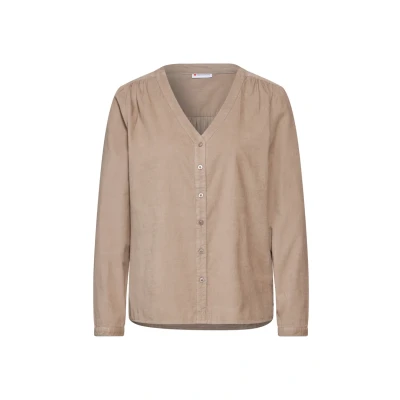 Abbildung von Street One MIT Knopfleiste Hemdbluse, Damen, Größe: 44, Beige