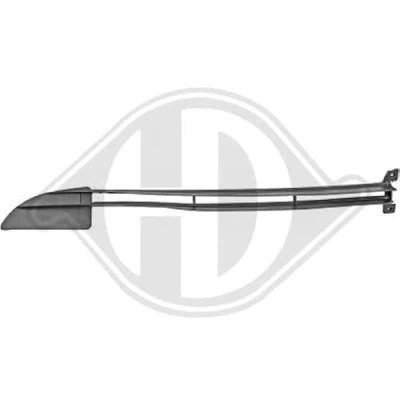 Abbildung von DIEDERICHS 1611047 Kühlergrill links unten schwarz MERCEDES BENZ: W123 Limousine, Coupe, T modell