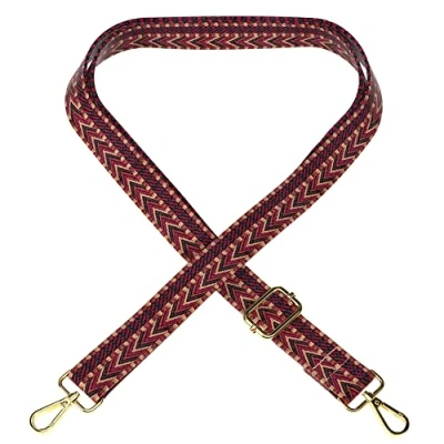 Abbildung von EAZY CASE Schulterriemen Ersatz Taschenriemen Boho Style Breiter Riemen zum Umhängen für Umhängetasche Bunt Wechselgürtel Braun