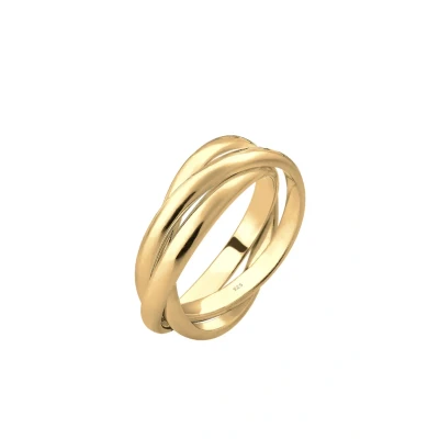 Abbildung von Elli TRIO Basic Ring goldcoloured, Damen, Größe: 54, Gold coloured