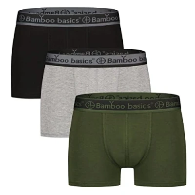 Abbildung von Bamboo Basics 3 PACK Panties, Herren, Größe: Large, Schwarz grau grün