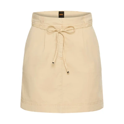 Abbildung von BOSS Varachute Minirock, Damen, Größe: 40, Open beige