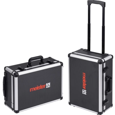 Abbildung von meister Werkzeugtasche Werkzeugkiste leer/ 9095080, 46x35x19 cm, mit Rollen, 15 Werkzeugtaschen, Alu