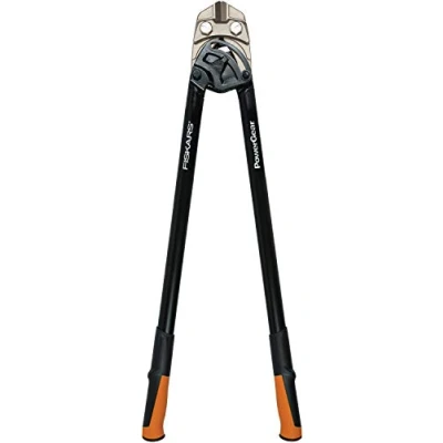 Abbildung von Fiskars Bolzenschneider, Bis zu 30% mehr Kraft, Länge 91 cm, Stahl/Kunststoff, Schwarz/Orange, PowerGear, 1027216