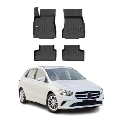 Abbildung von OMAC Gummi Fußmatten kompatibel mit Mercedes B Klasse W247 2019 2023 Premium TPE Automatten