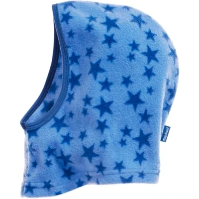 Abbildung von Playshoes Unisex Kinder Fleece Schlupfmütze Winter Mütze, blau Sterne, one size