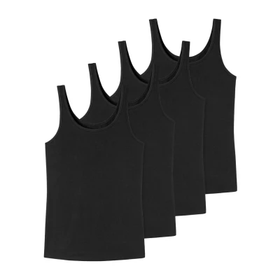 Abbildung von uncover by Schiesser 4 PACK Unterhemd/shirt, Damen, Größe: Small, Schwarz