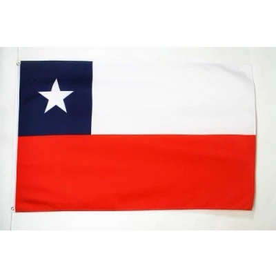 Abbildung von AZ FLAG Chile Flagge, 150 x 90 cm, aus Polyester, chilenische Flagge mit integrierten Messingösen, 80 g