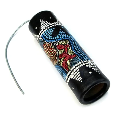 Abbildung von Wogeka 25 cm Donner Trommel Gewittermacher Donnermacher mit Dot Paint Bemalung Regenmacher Musik 105