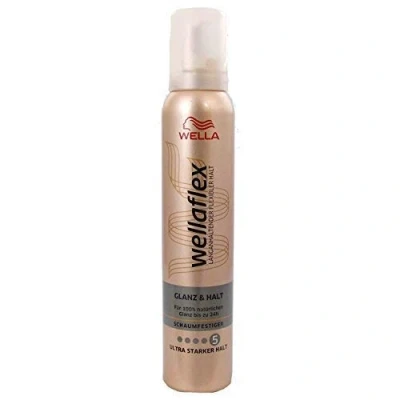 Abbildung von WELLA wellaflex GLANZ &amp; HALT Schaumfestiger ultra starker Halt, 2er Pack (2 x 200ml)