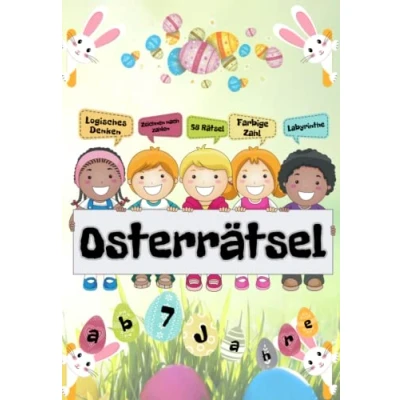 Abbildung von Osterrätsel ab 7 Jahre: Rätselblock für Kinder Labyrinth, Bilderrätsel, Fehlersuche, und logisches Denken fördern. Ostergeschenk Jungen Mädchen