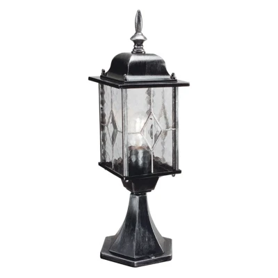 Abbildung von Elstead Lighting WX3 Sockelleuchte Wexford 1xE27 schwarz / silber H:52,3cm B:15,9cm