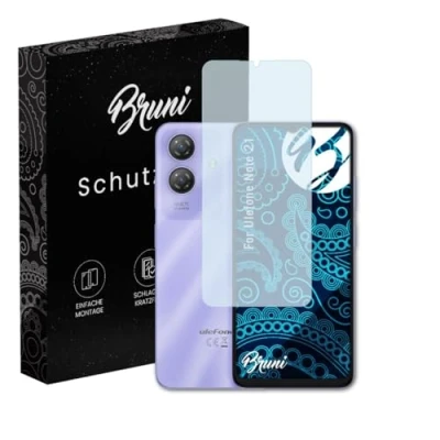 Abbildung von Bruni Schutzfolie kompatibel mit Ulefone Note 21 Folie, glasklare Displayschutzfolie (2X)