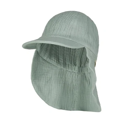 Abbildung von Sterntaler Unisex Schirmmütze Nacken Musselin Sonnenhut, mattgrün, 55