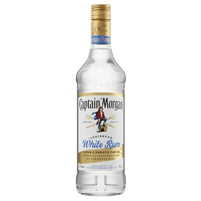 Abbildung von Captain Morgan White Blended Rum Karibischer Geschmack Ideale Grundlage für jegliche Cocktails 37,5% vol 700ml Einzelflasche