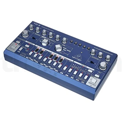 Abbildung von Behringer TD 3 BU Analoger Bass Line Synthesizer mit VCO, VCF, 16 Stufen Sequenzer, Distortion Effekten und stimmiger Polykette