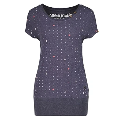Abbildung von alife &amp; kickin Cocoak B Tshirt print, Damen, Größe: Small, Marine melange