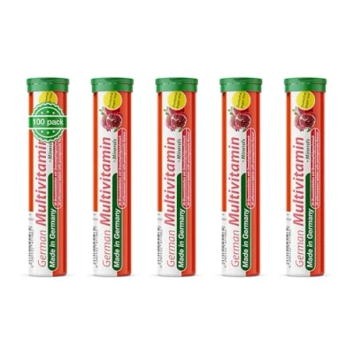 Abbildung von Multivitamin + Mineralien Brausetabletten 5x20 Stk. Granatapfelgeschmack T&amp;D Pharma German Minerals Made in Germany