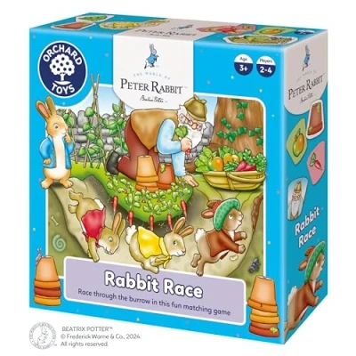 Abbildung von Orchard Toys Peter Rabbit™ Kaninchen Rennspiel Offizielles Beatrix Potter Spiel, Matching und Memory Spiel für Kinder ab 3 Jahren, Geburtstagsgeschenk