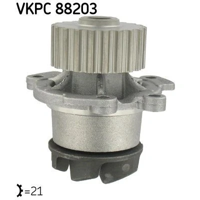 Abbildung von SKF VKPC 88203 Wasserpumpe 21 mit Dichtungen Gusseisen für Zahnriementrieb