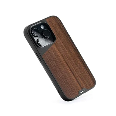 Abbildung von Mous Hülle für iPhone 14 Pro Walnuss Limitless 5.0 Handyhülle MagSafe Kompatibel Case Schutzhuelle