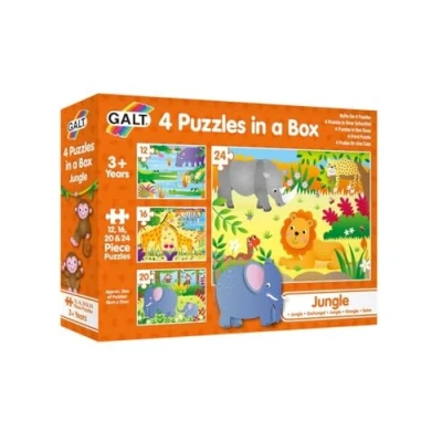 Abbildung von Galt Toys, 4 Puzzles in a Box Jungle, Animal Jigsaw Puzzle for Kids, Ages 3 Years Plus