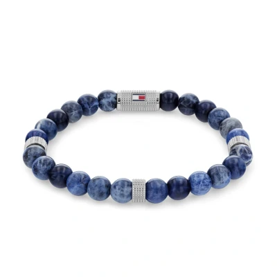Abbildung von Tommy Hilfiger Farbstein Armband, Herren, Größe: One Size, Blau