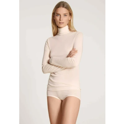 Abbildung von Calida Langarm MIT Rollkragen AUS Unterhemd/shirt, Damen, Größe: Small, Light ivory