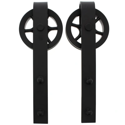 Abbildung von Intersteel 2er Set Hängerollen Rad 340 mm mattschwarz