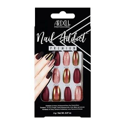 Abbildung von Ardell Nail Addict Press On Manicure Pink Marble &amp; Gold