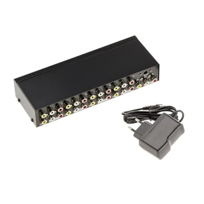 Abbildung von KALEA INFORMATIQUE Audio Video Splitter Typ Splitter, der 1 Eingangsquelle identisch auf 8 gleichzeitige Ausgänge dupliziert.