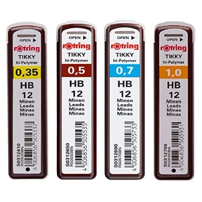 Abbildung von 20 x Rotring Feinminen 0,5mm HB VE=2x12 Stück