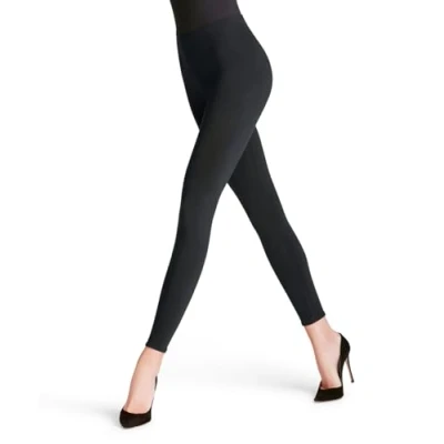 Abbildung von FALKE Damen Cotton Seamless W LE Blickdicht einfarbig 1 Stück Leggings, Grau (Graphite 3146), M 40 42