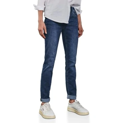 Abbildung von Street One Damen A378402 Jeans im Casual Fit, Dark Blue Wash, 33W / 32L