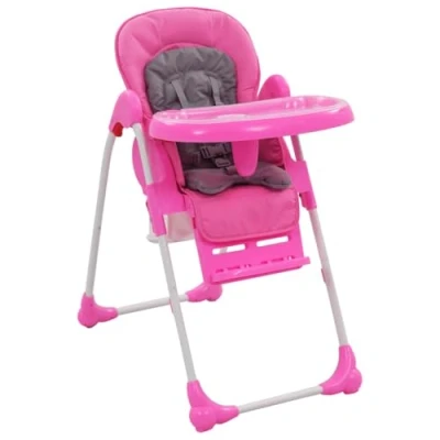 Abbildung von Baby Hochstuhl Rosa und Grau