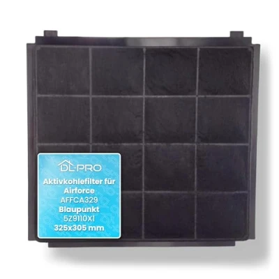 Abbildung von DL pro Aktivkohlefilter 325x305mm passend für Airforce AFFCA329 Blaupunkt 5Z9110X1 Filter Dunstabzugshaube Abzugshaube