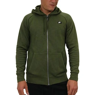 Abbildung von Nike Herren M Nsw Optic Hoodie Fz Full Zip Kapuzenjacke, grün (Olive Canvas/Htr), S